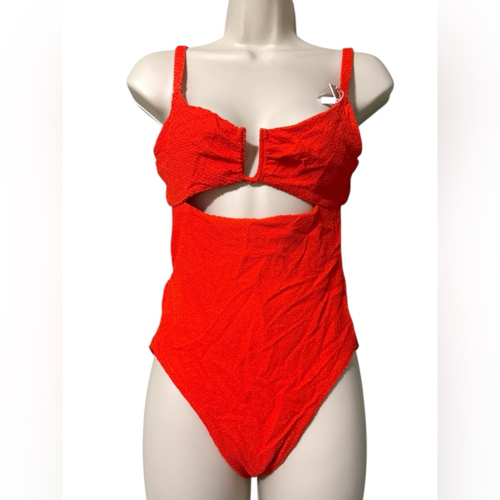NWT Aquari Mirage One Piece Swimsuit in Tangerine Medium - Picture 2 of 7